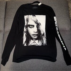 NWT Night Of The Living Dead Long Sleeve Shirt Horror Halloween Size L Black